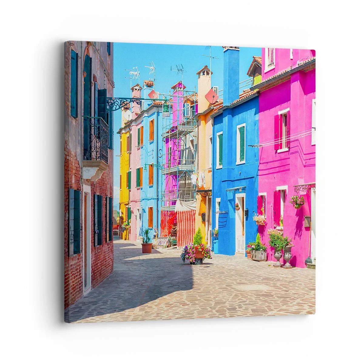 Tablou pe pânză - Orașul "Sub papagali" - 30x30 cm