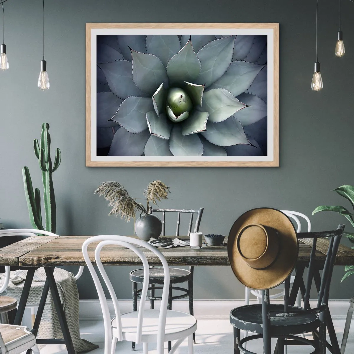 Poster în ramă de stejar deschis - Momește și avertizează - 91x61 cm