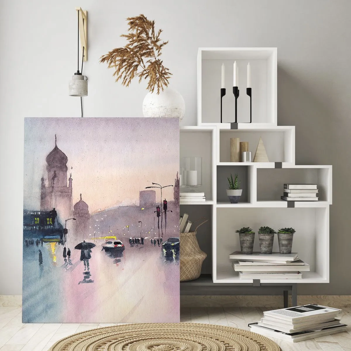 Tablou pe sticlă - Într-o ceață ploioasă - 50x70 cm