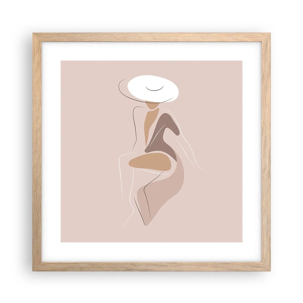 Poster în ramă de stejar deschis - O doamnă adevărată - 40x40 cm