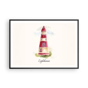 Poster în ramă neagră - Întotdeauna vreme bună - 100x70 cm