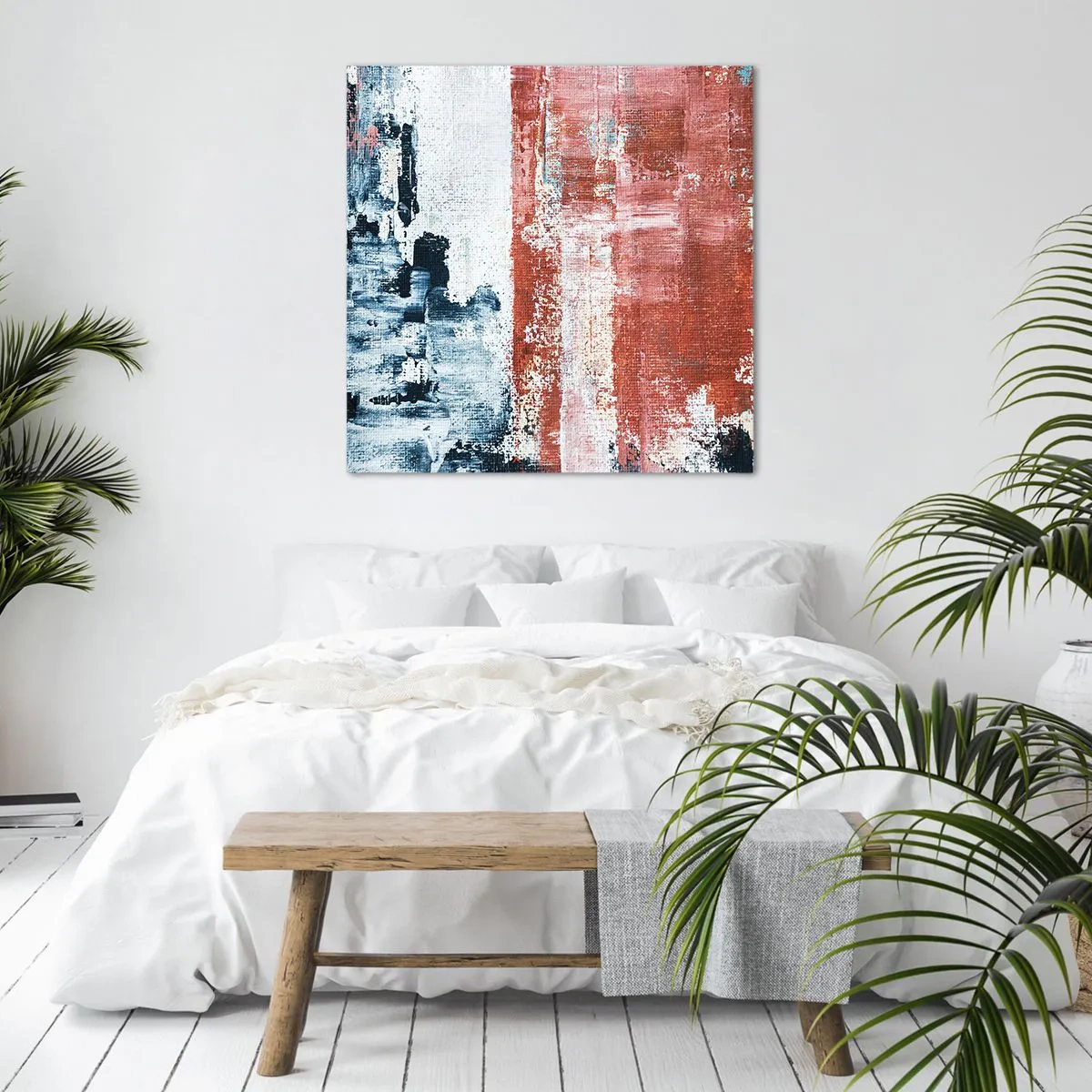 Tablou pe pânză - Jumi-juma abstract - 40x40 cm