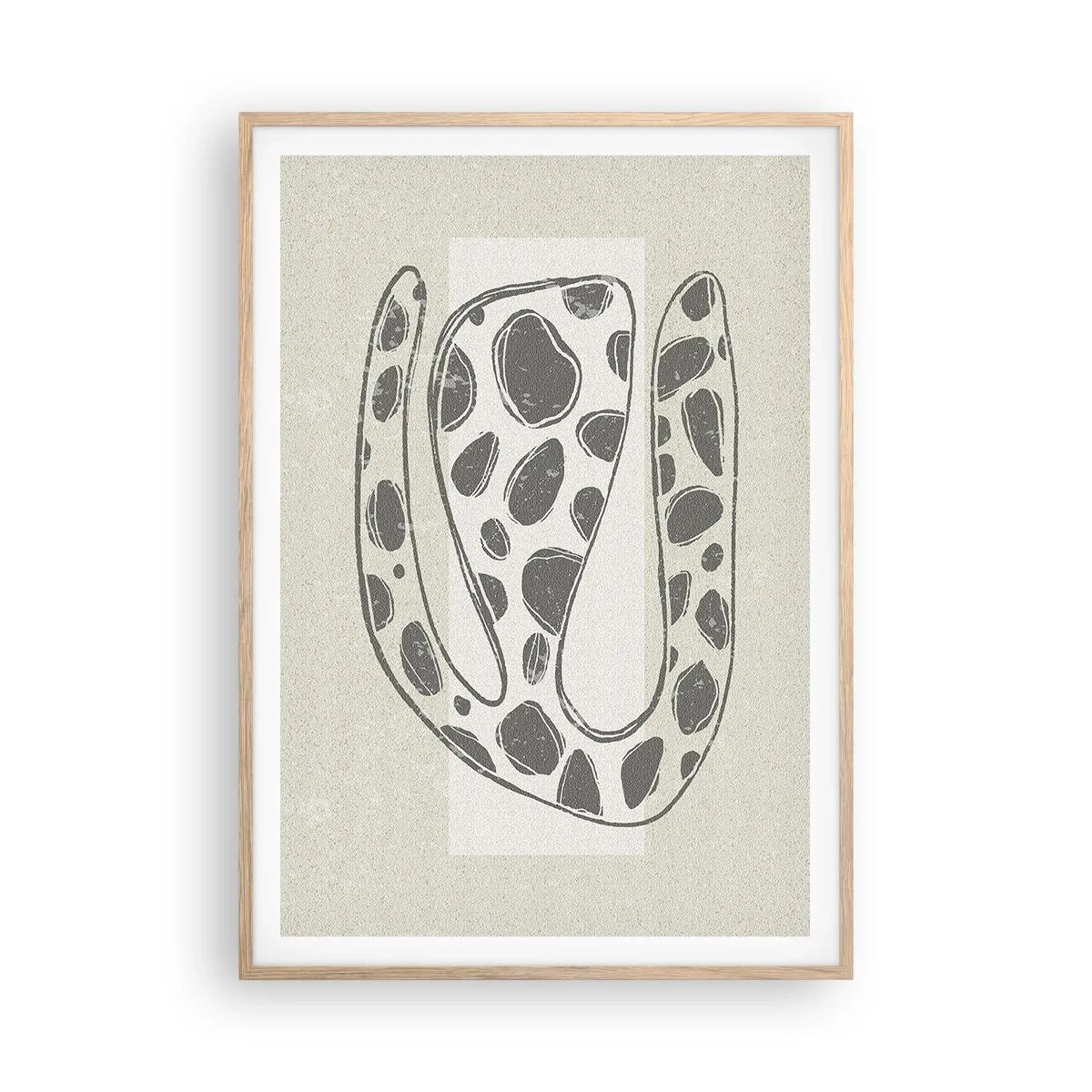 Poster în ramă de stejar deschis - O creatură bizară - 70x100 cm