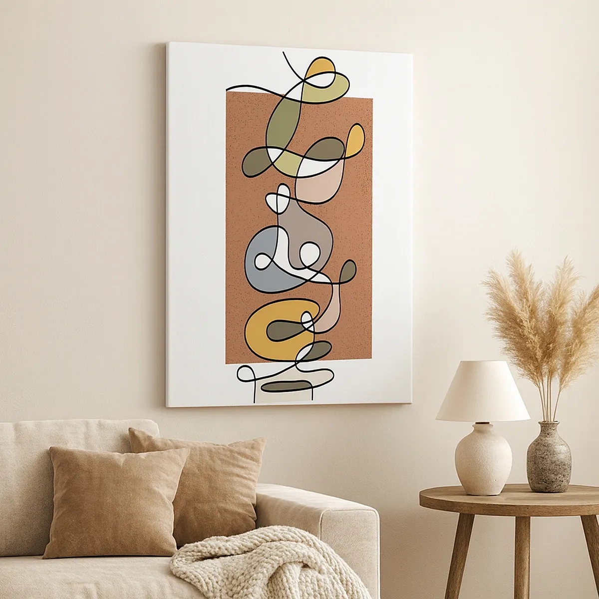 Tablou pe pânză - Abstracția care merită un zâmbet - 50x70 cm