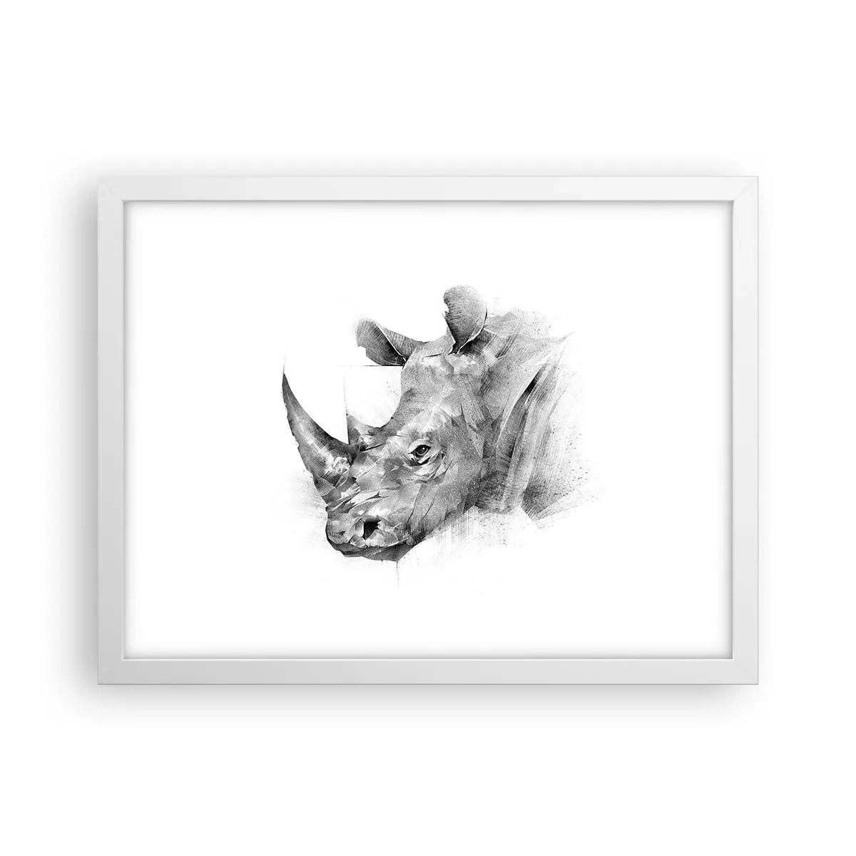 Poster în ramă albă - Portret african - 40x30 cm