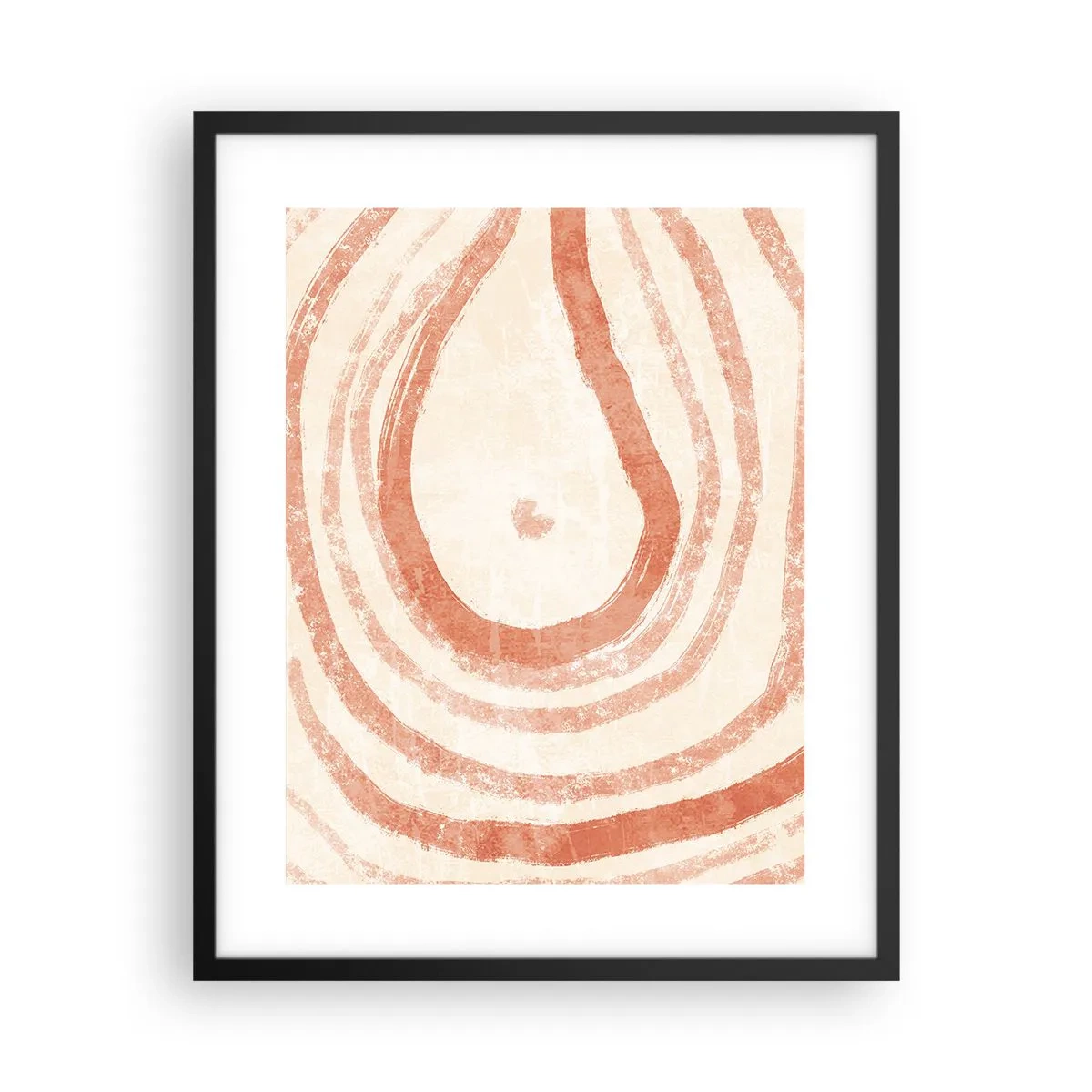 Poster în ramă neagră - Cercuri de corali - compoziție - 40x50 cm