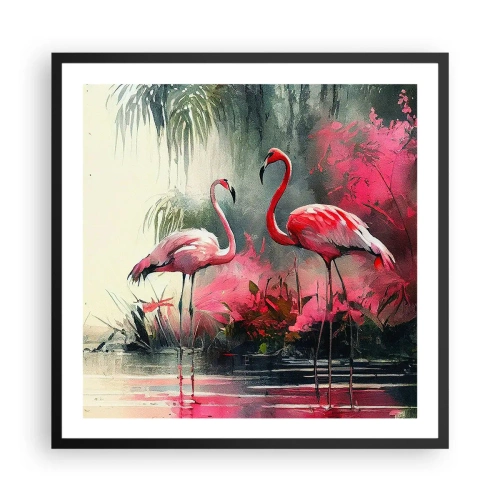 Poster în ramă neagră - O lecție de farmec natural - 60x60 cm