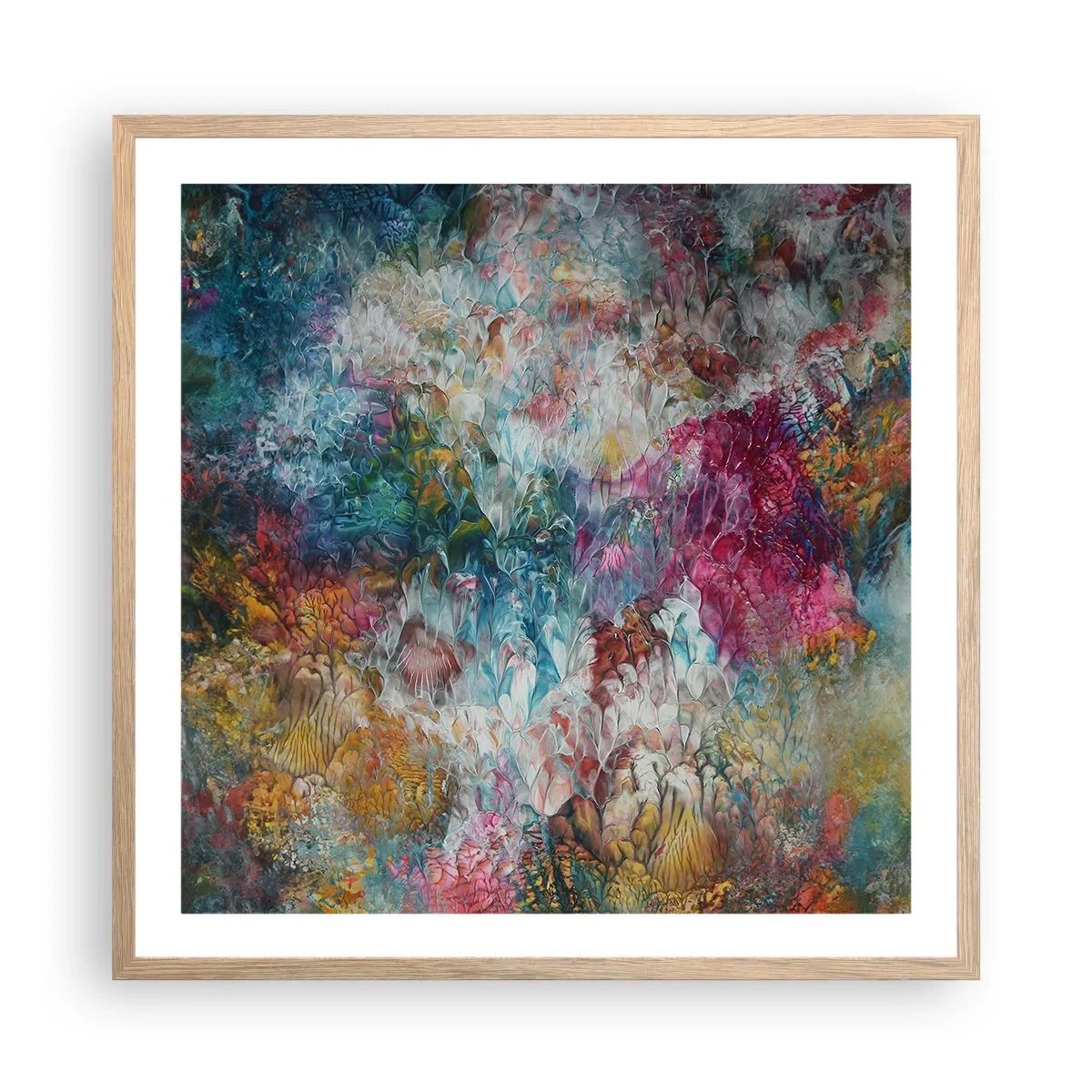 Poster în ramă de stejar deschis - În plină înflorire - 60x60 cm
