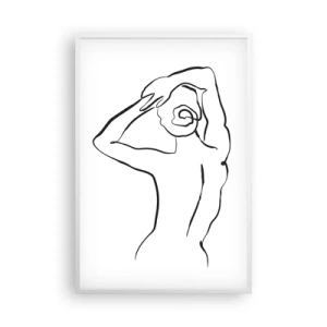 Poster în ramă albă - Nud de dimineață - 61x91 cm