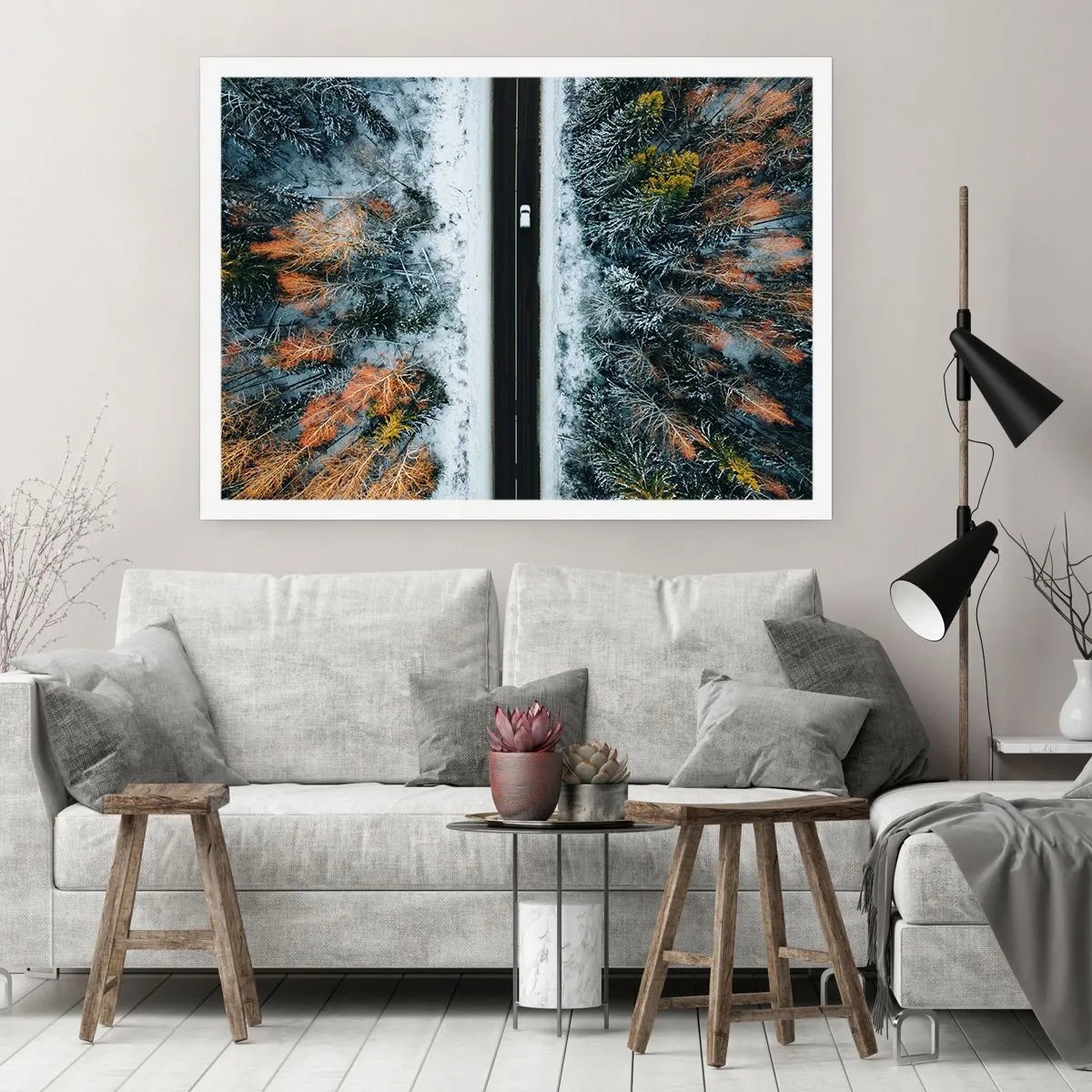 Poster - Prin pădurea de iarnă - 40x30 cm