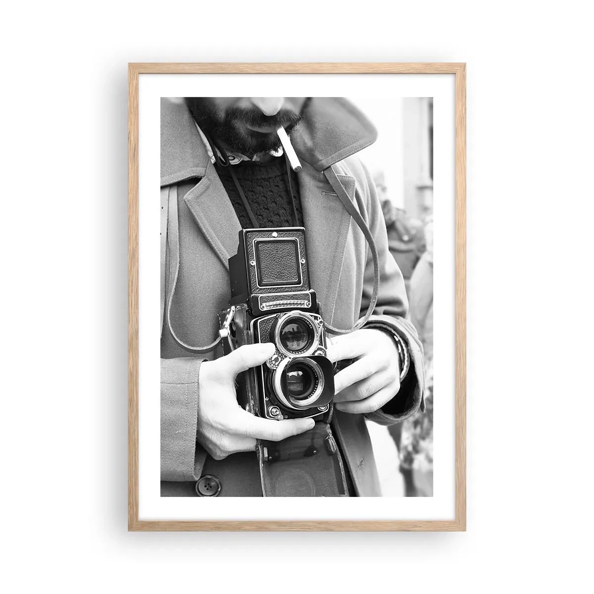 Poster în ramă de stejar deschis - În stilul retro - 50x70 cm
