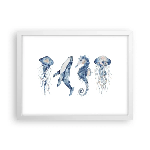 Poster în ramă albă - Fauna marină sălbatică - 40x30 cm