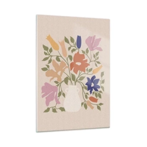 Tablou pe sticlă - Buchet delicat - 50x70 cm