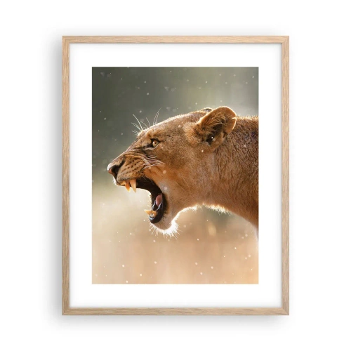 Poster în ramă de stejar deschis - Încearcă să nu asculți - 40x50 cm