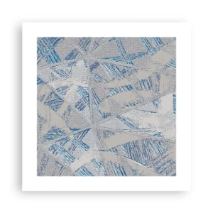 Poster - Într-un labirint de gri-albastru - 40x40 cm
