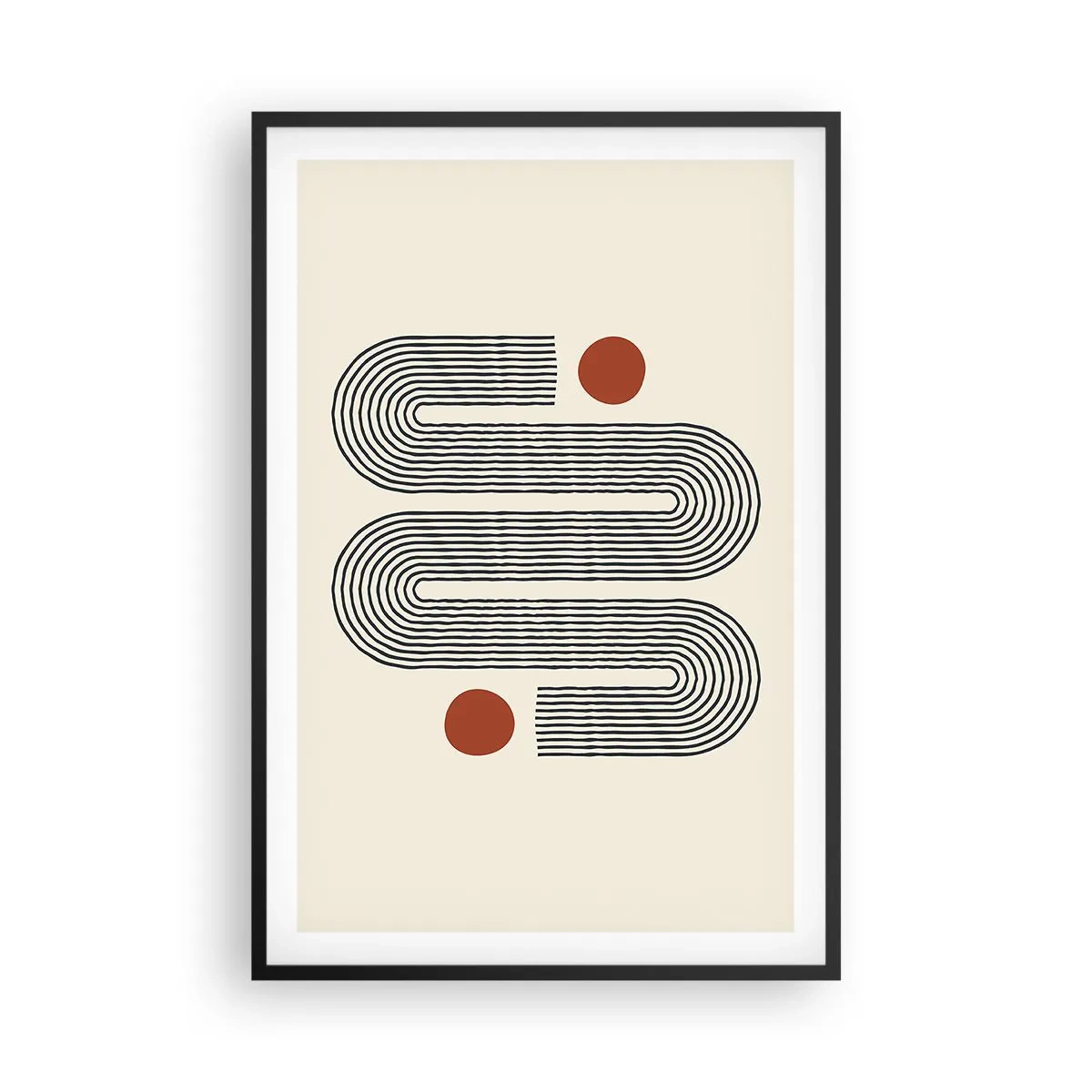 Poster în ramă neagră - De la început până la sfârșit - 61x91 cm