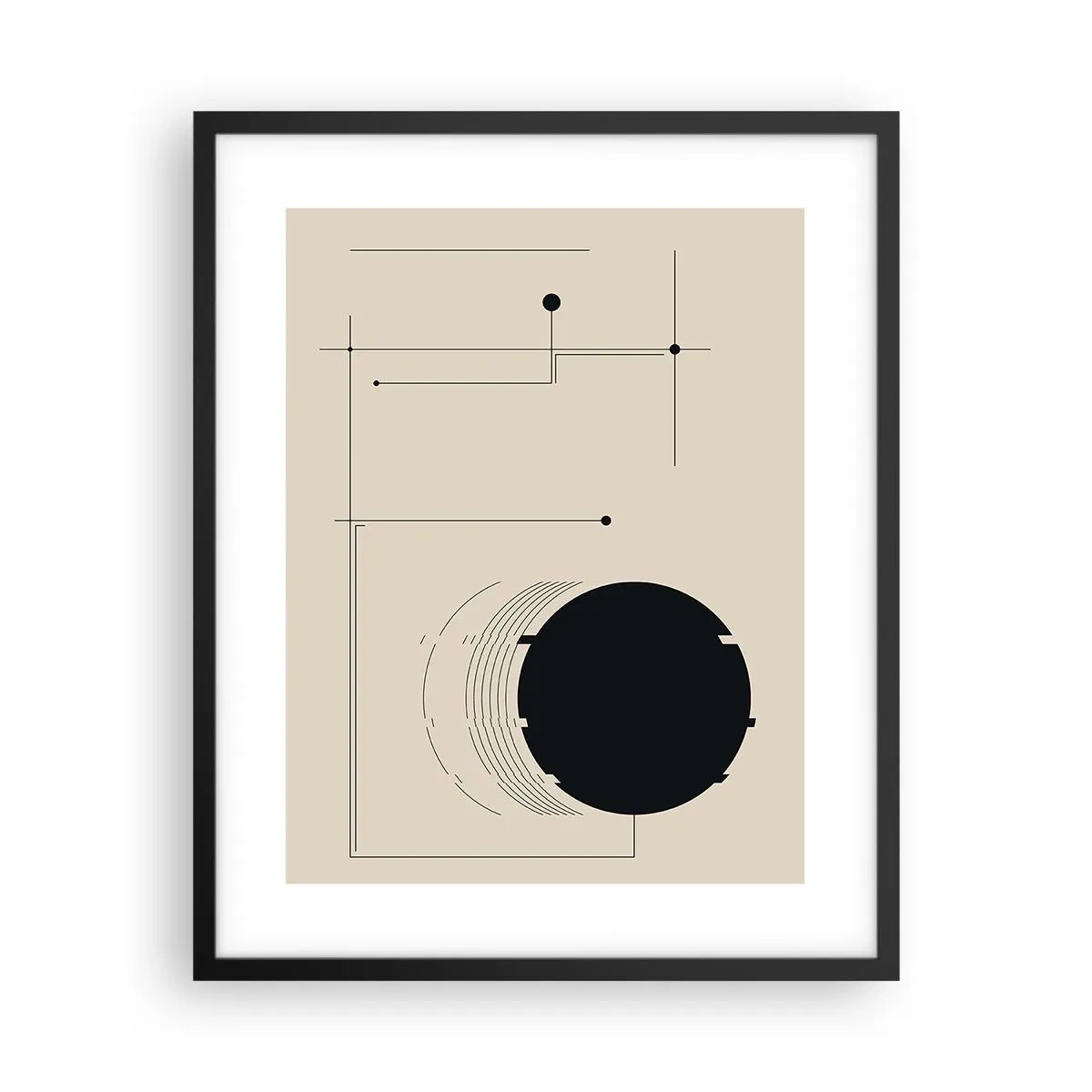 Poster în ramă neagră - Compoziție flexibilă și dinamică - 40x50 cm