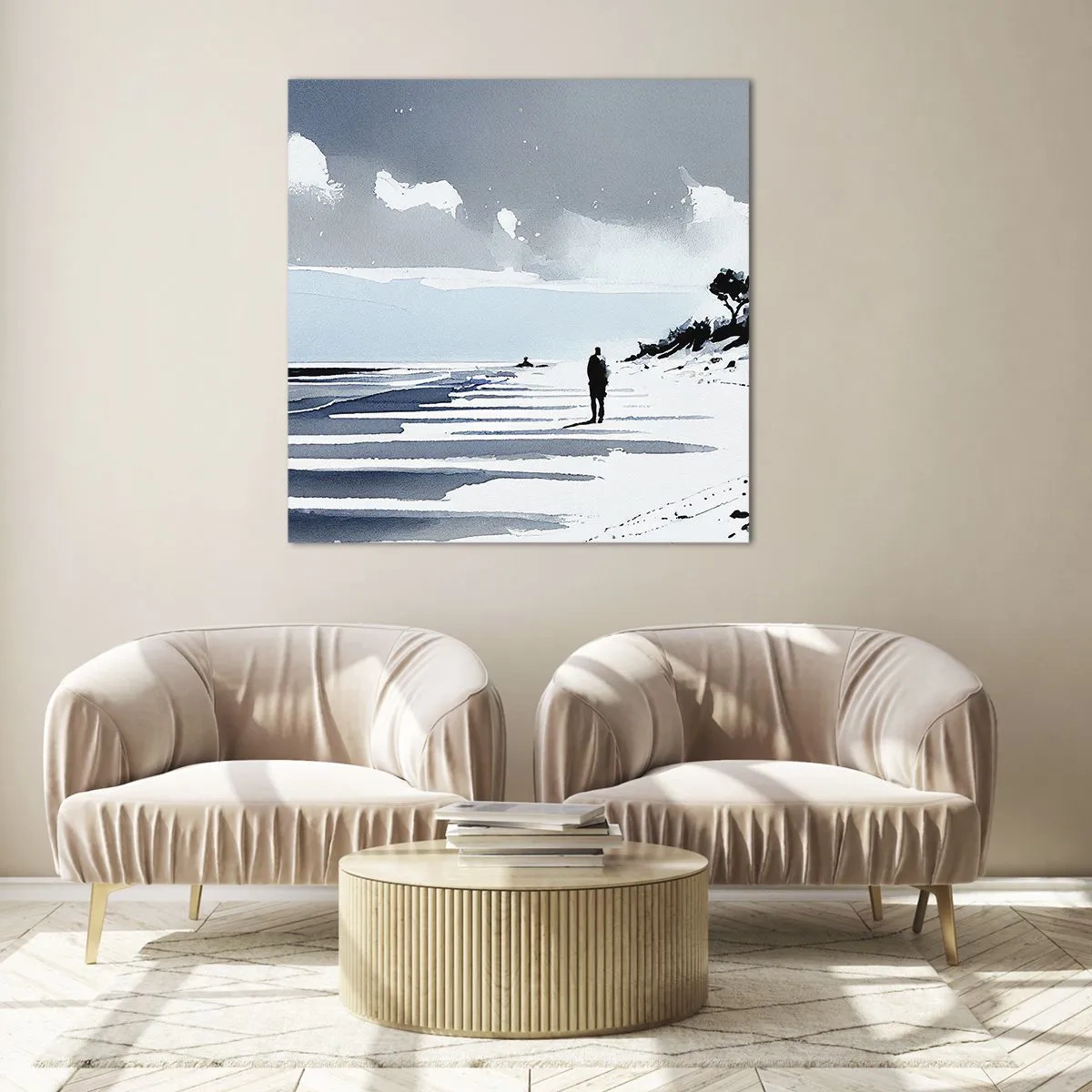 Tablou pe sticlă - Singuratic - 70x70 cm