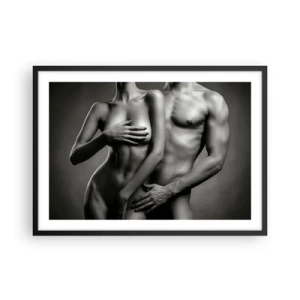 Poster în ramă neagră - Adam și Eva - 70x50 cm