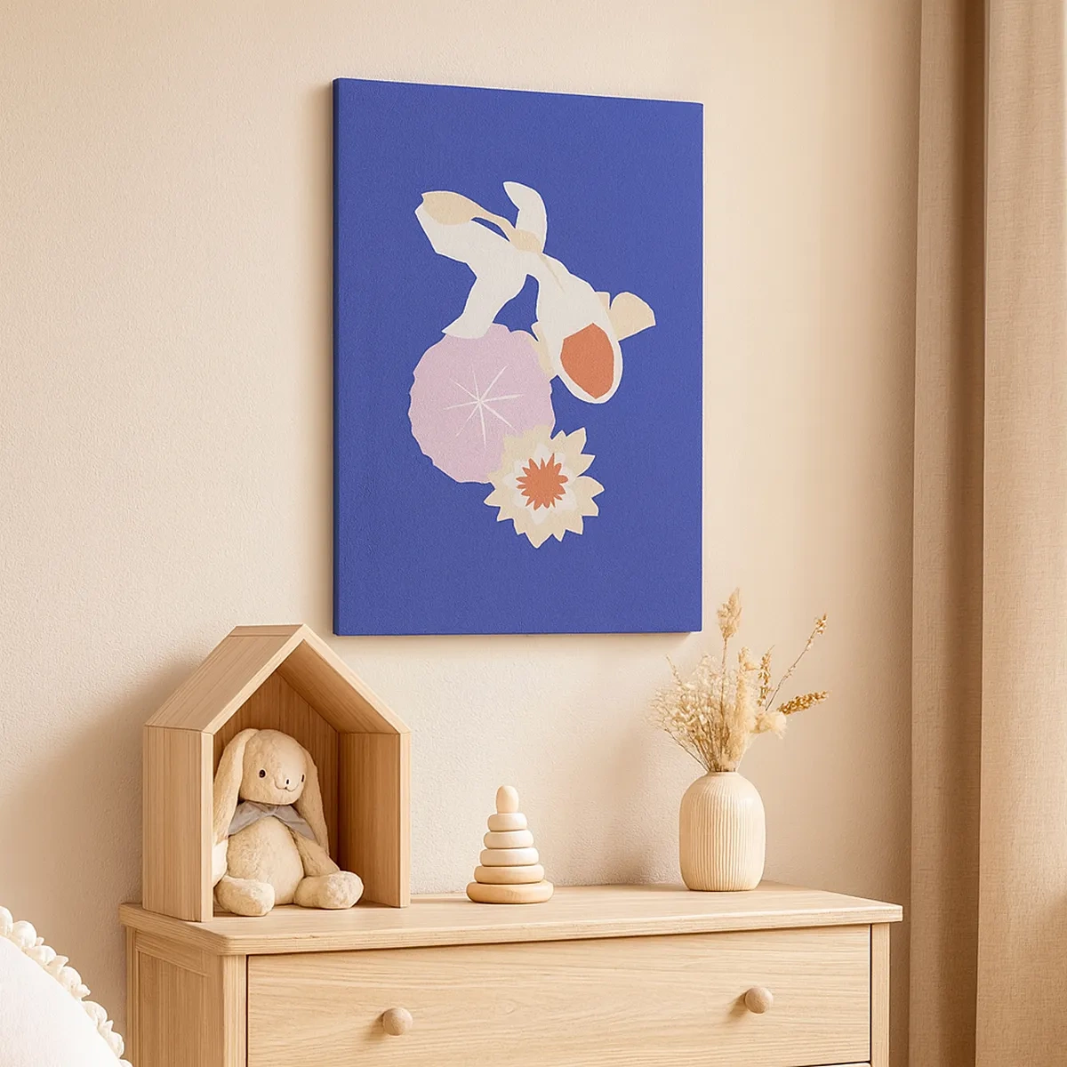 Tablou pe pânză - Compoziție de flori și muguri - 50x70 cm