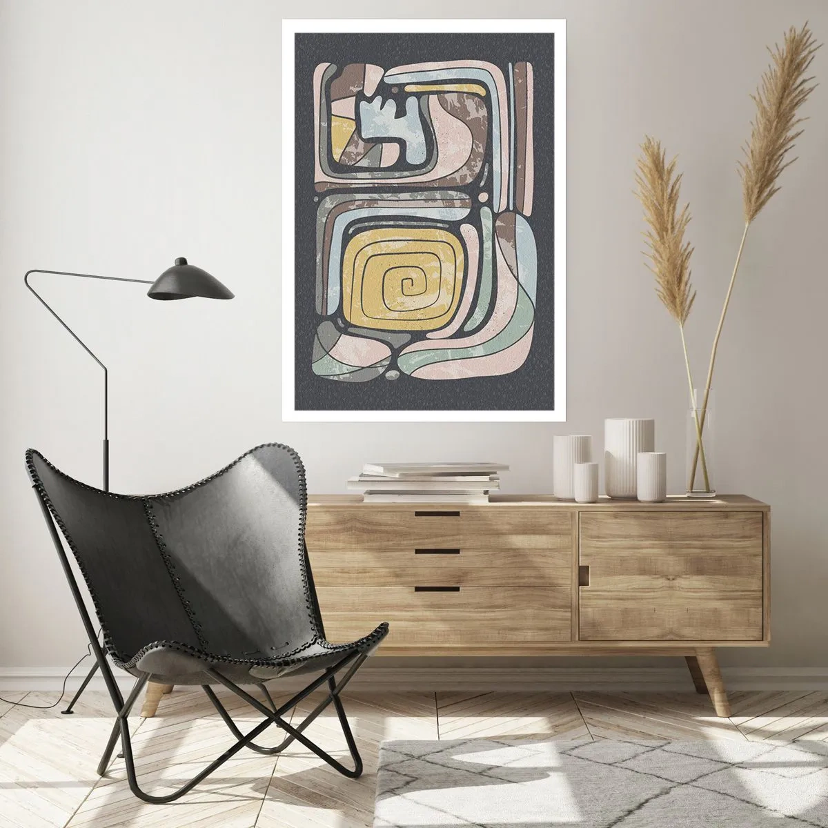 Poster - Abstracție în spirit precolumbian - 70x100 cm