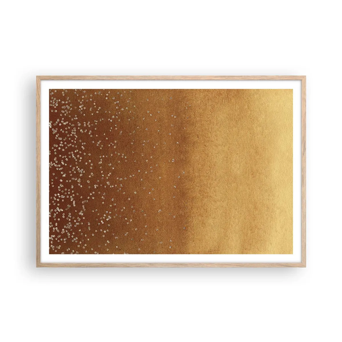 Poster în ramă de stejar deschis - Nașterea luminii - 100x70 cm