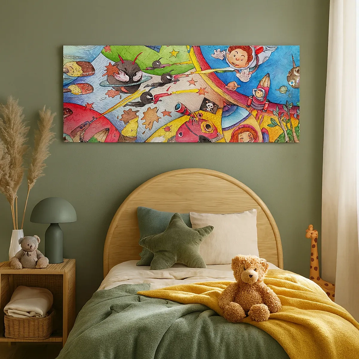 Tablou pe pânză - O mare aventură spațială - 30x30 cm