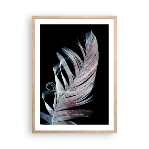 Poster în ramă de stejar deschis - Gândește-te la atingere - 50x70 cm