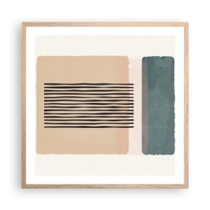 Poster în ramă de stejar deschis - Totul este în regulă - 60x60 cm