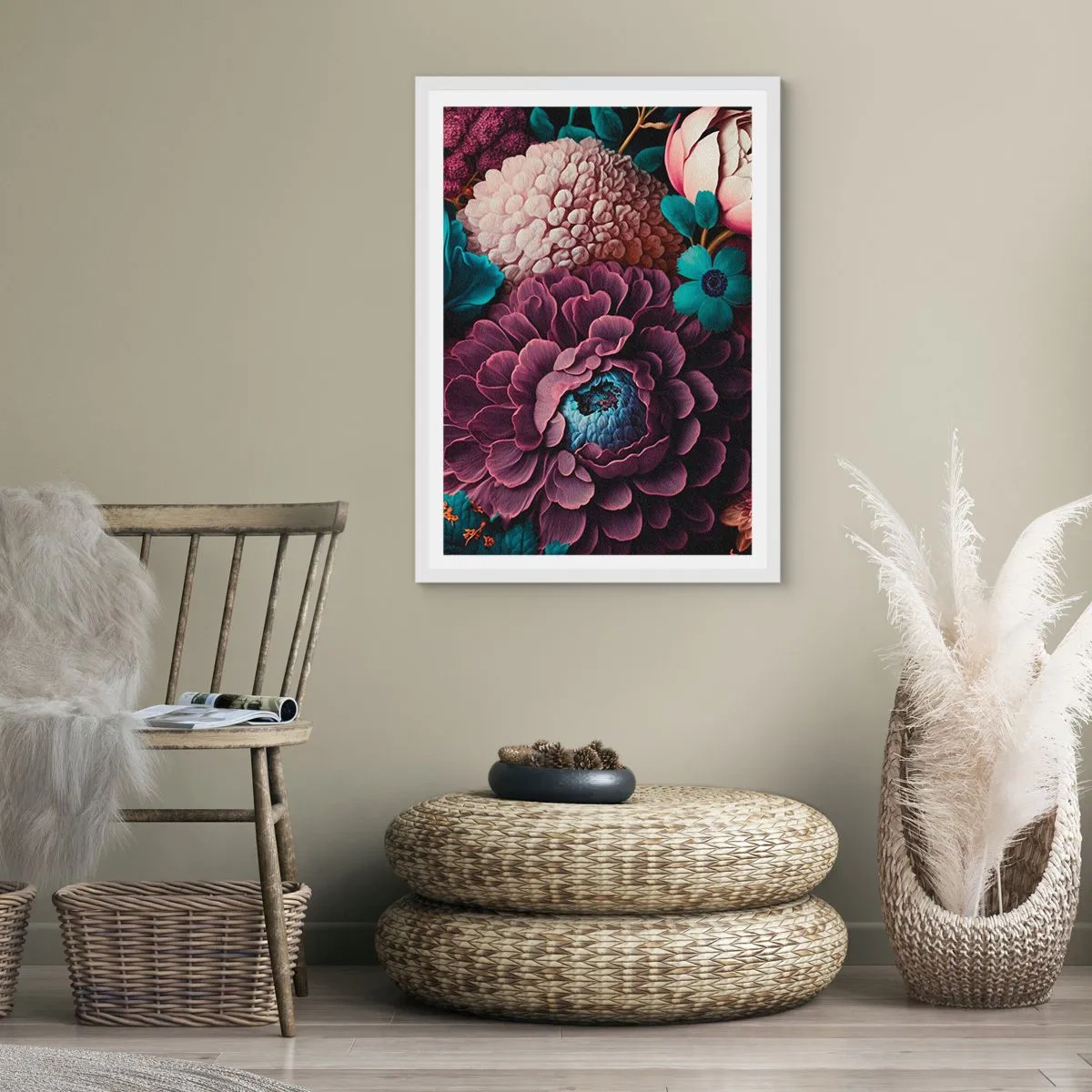 Poster în ramă albă - Natura în abundență - 50x70 cm