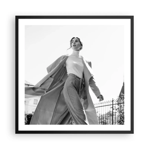 Poster în ramă neagră - Vii cu mine? - 60x60 cm