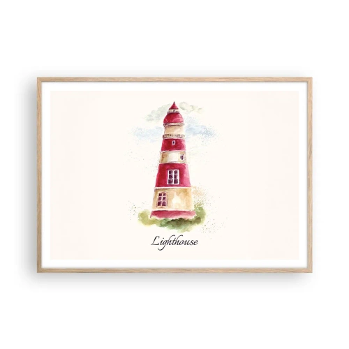 Poster în ramă de stejar deschis - Întotdeauna vreme bună - 100x70 cm