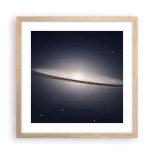 Poster în ramă de stejar deschis - Cu mult timp în urmă, într-o galaxie foarte, foarte îndepărtată... - 40x40 cm