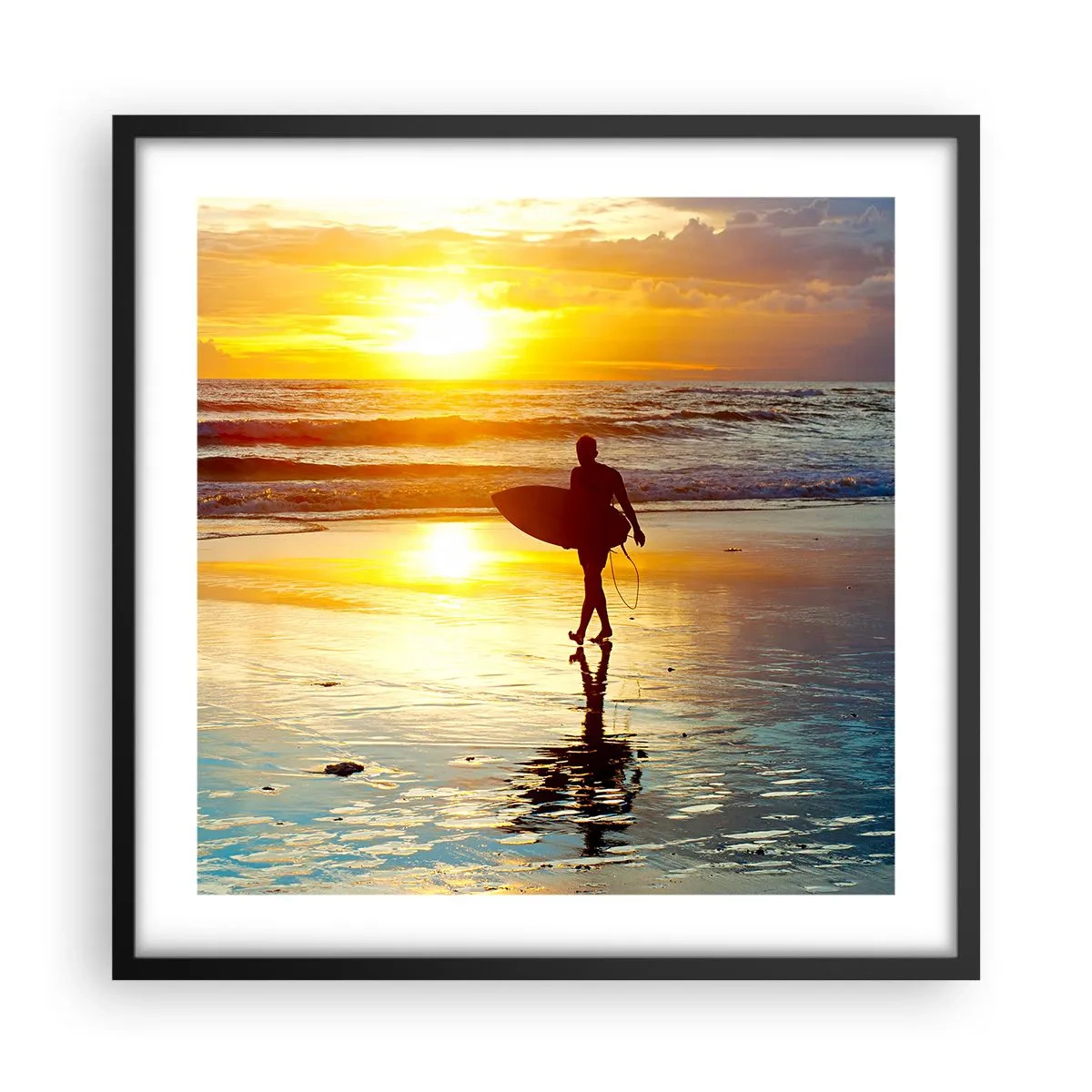 Poster în ramă neagră - Întoarcerea războinicului - 50x50 cm