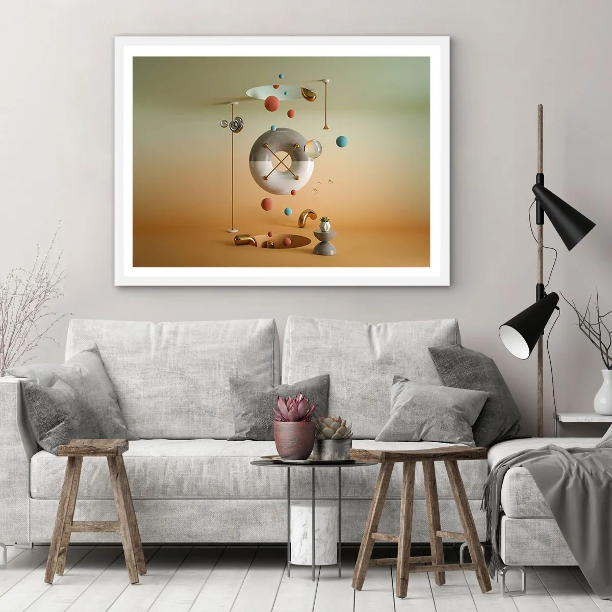 Poster în ramă albă - Orice se poate întâmpla - 70x50 cm