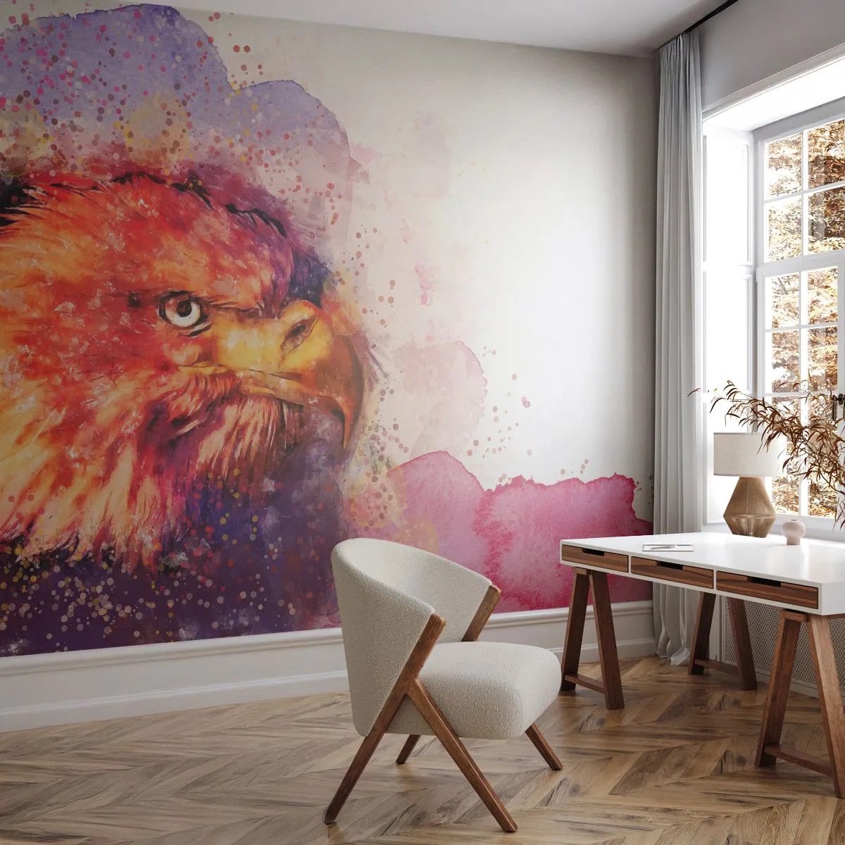 Tapet Standard Eco - Nu vrei să știi la ce mă gândesc - Abstracția, Pasăre, Vultur - 400x280 cm