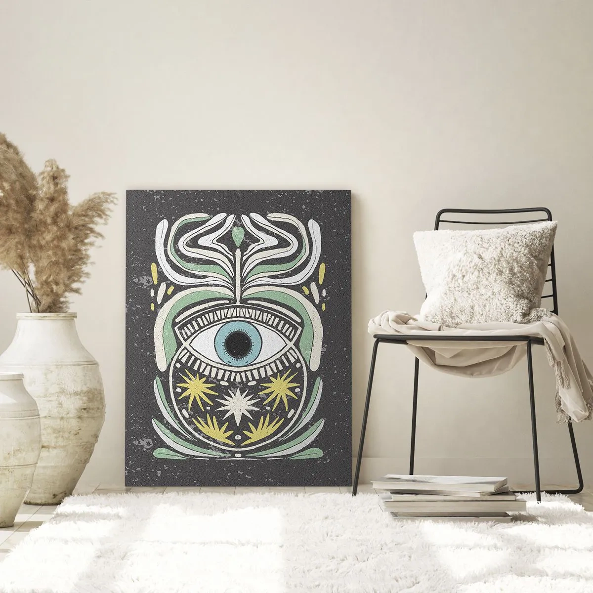 Tablou pe sticlă - Ritualuri tribale - 50x70 cm
