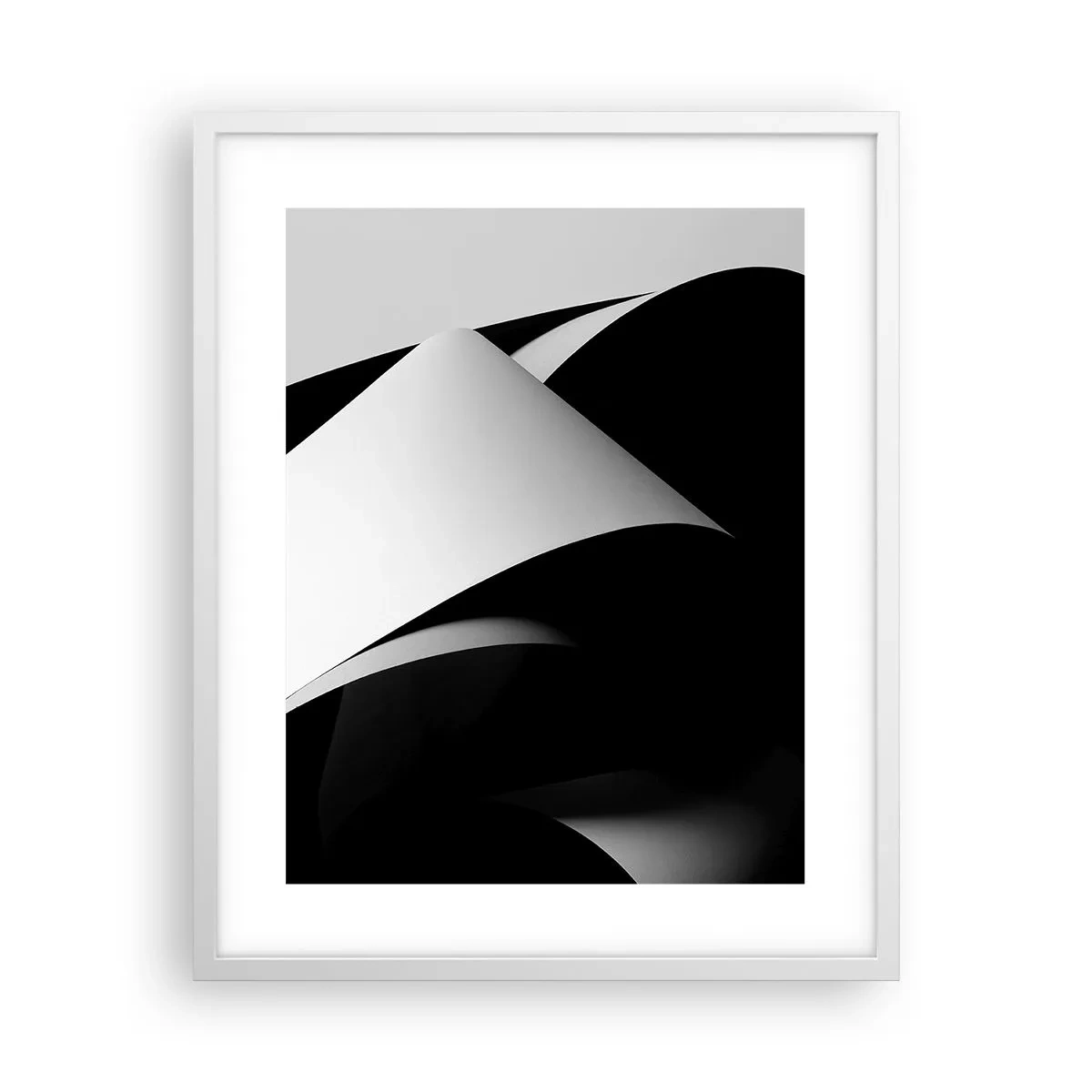 Poster în ramă albă - Planuri de lumină din adâncurile umbrelor - 40x50 cm