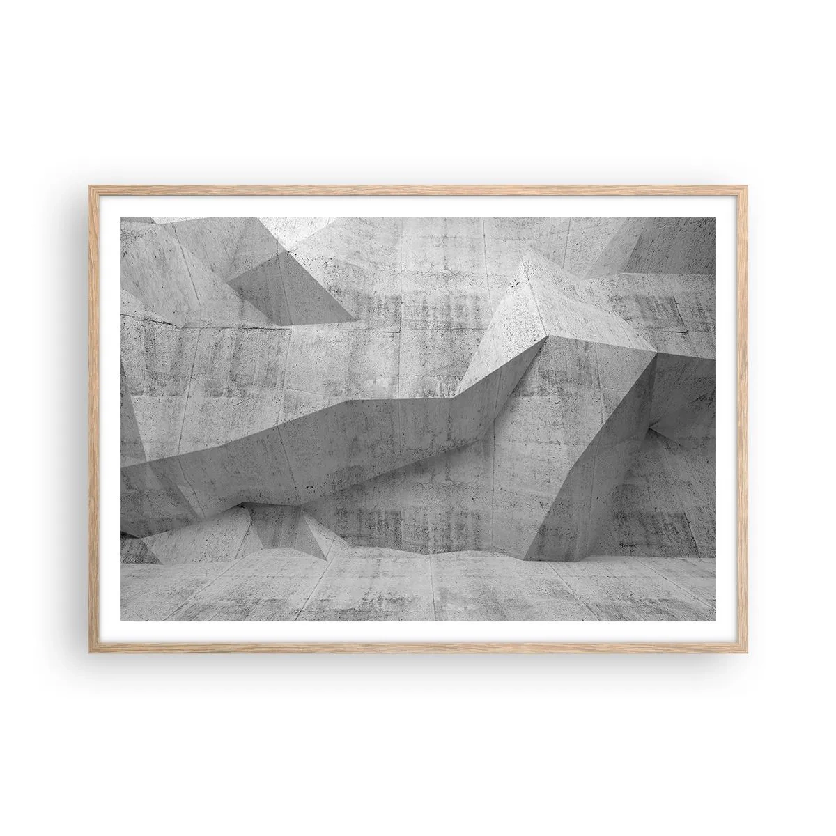 Poster în ramă de stejar deschis - O adevărată provocare - 100x70 cm