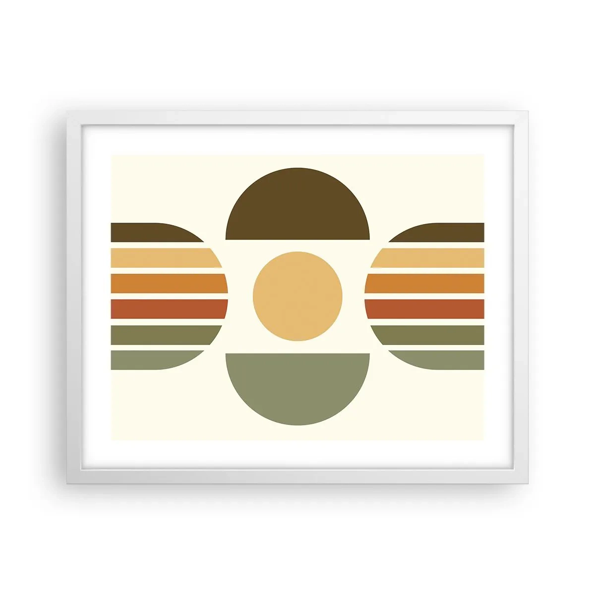 Poster în ramă albă - În culorile pământului - 50x40 cm
