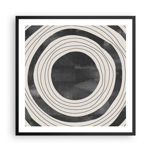 Poster în ramă neagră - Direct la subiect - 60x60 cm