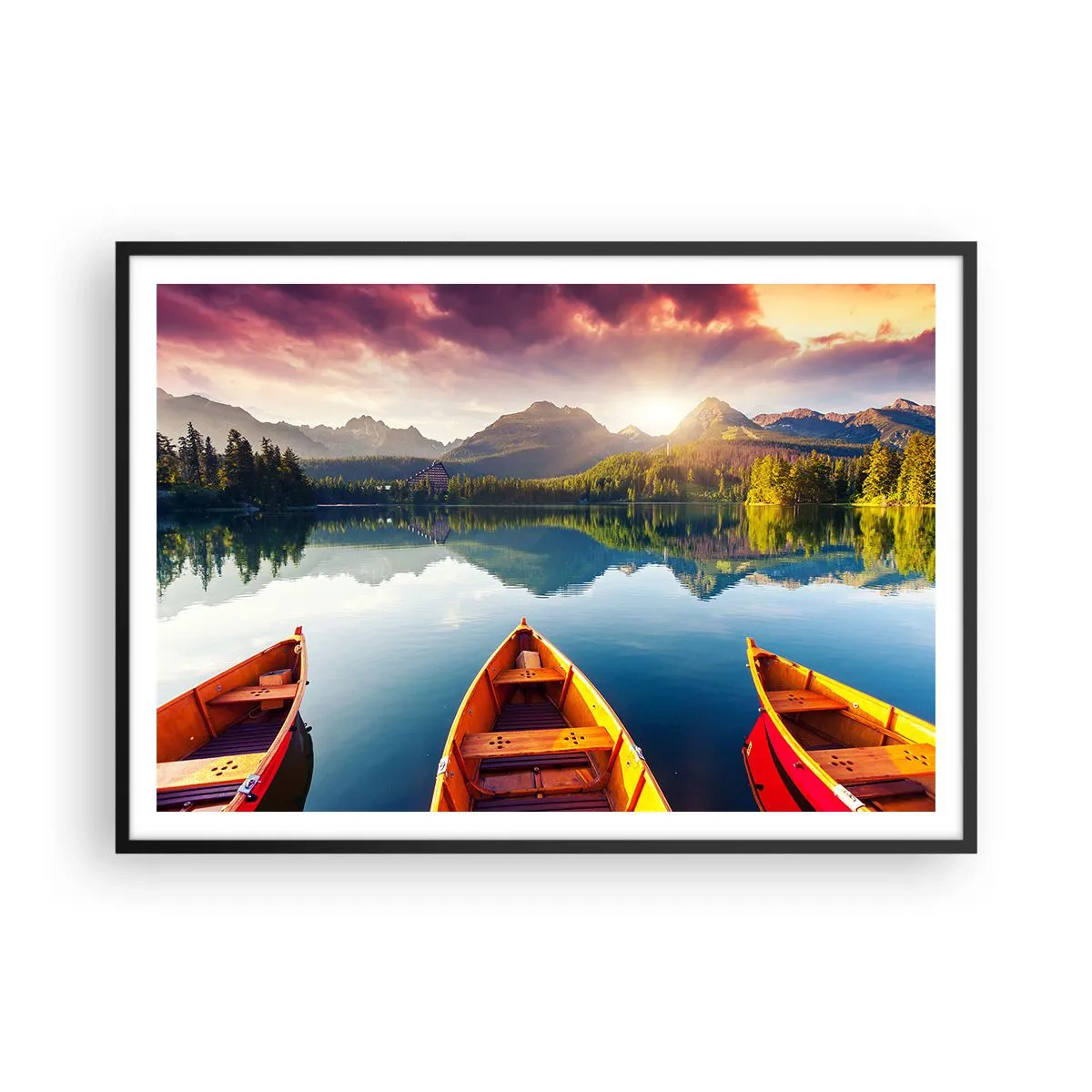 Poster în ramă neagră - Nimic împotriva naturii - 100x70 cm