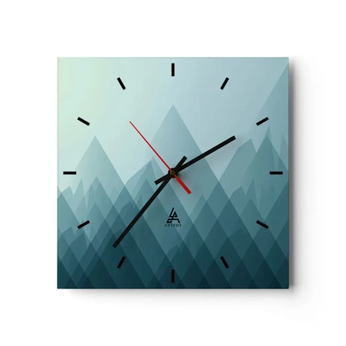 Ceas de perete - Ceas pe sticlă - Mare, mai mare, cea mai mare - 30x30 cm