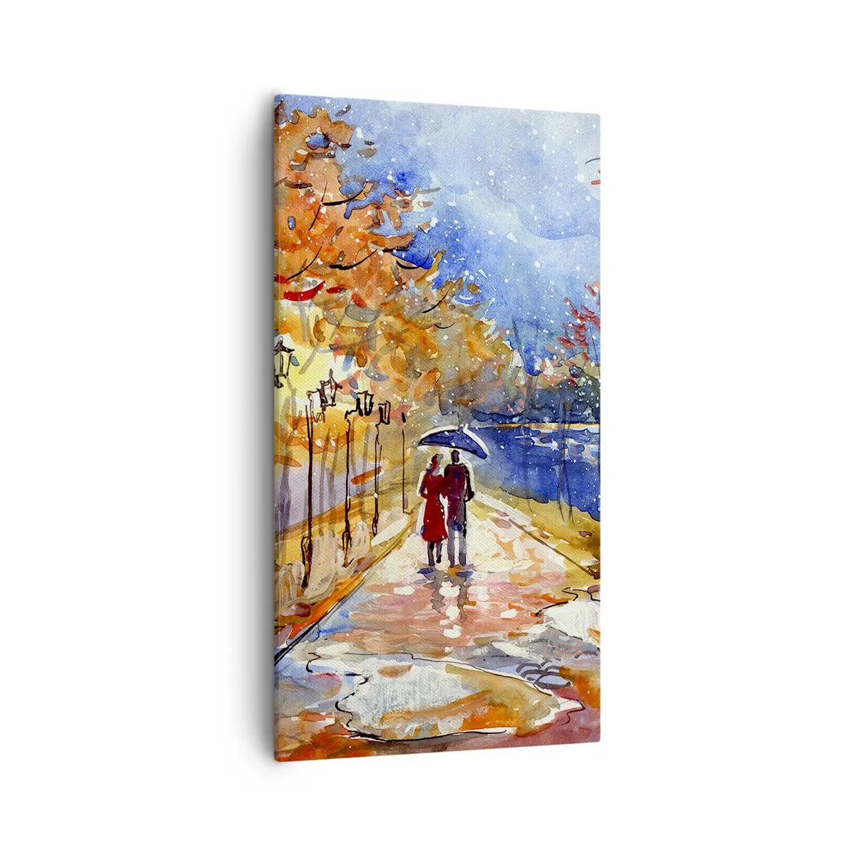 Tablou pe pânză - Împreună până la limita de timp - 55x100 cm