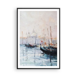 Poster în ramă neagră - În spatele apei, în spatele ceții - 70x100 cm