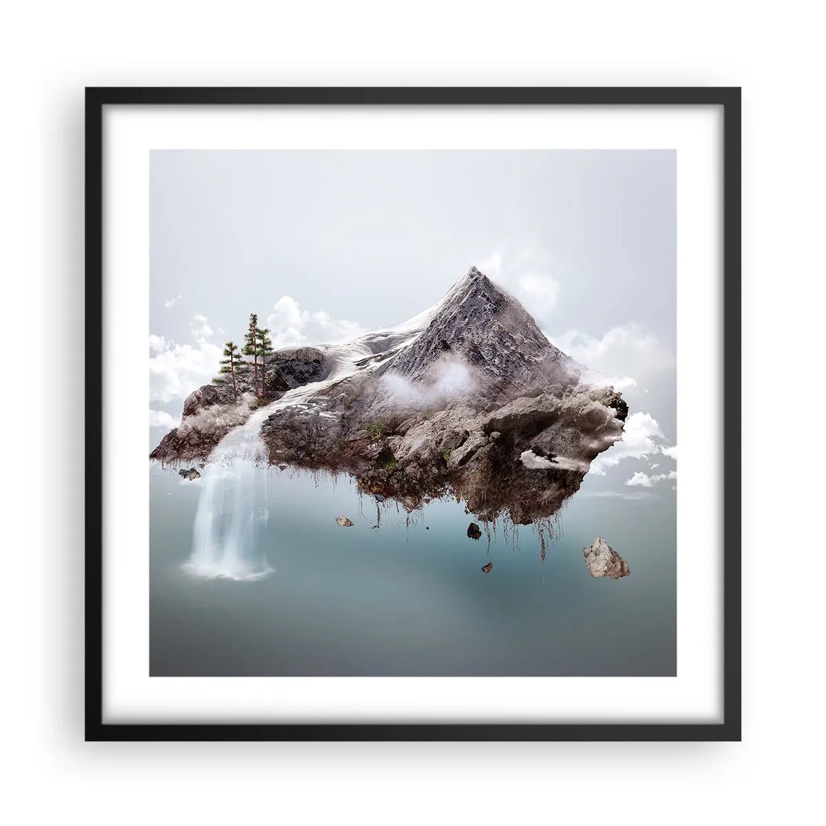 Poster în ramă neagră - Prin ochii unui suprarealist - 50x50 cm