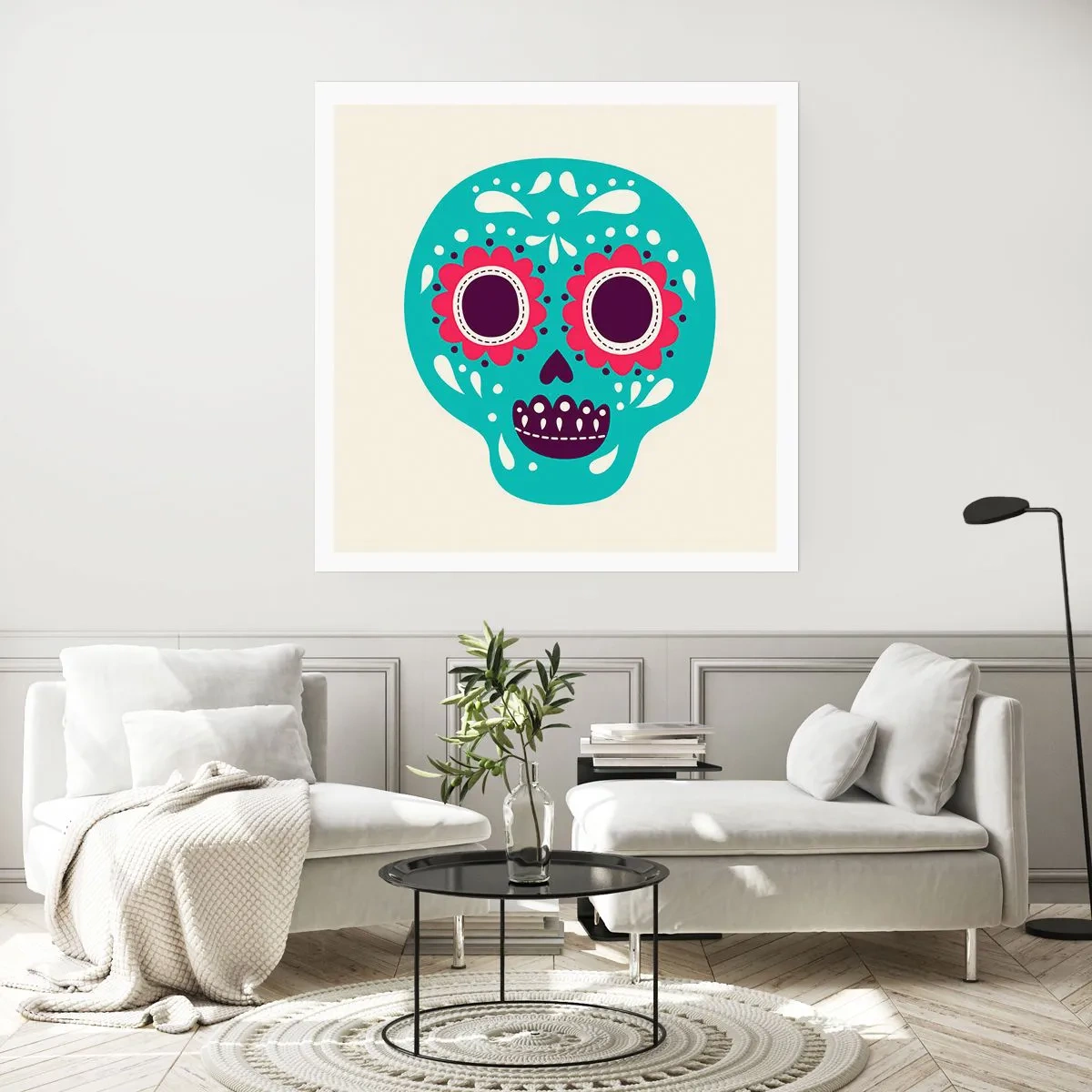 Poster - Viața - distracție până la moarte - 50x50 cm