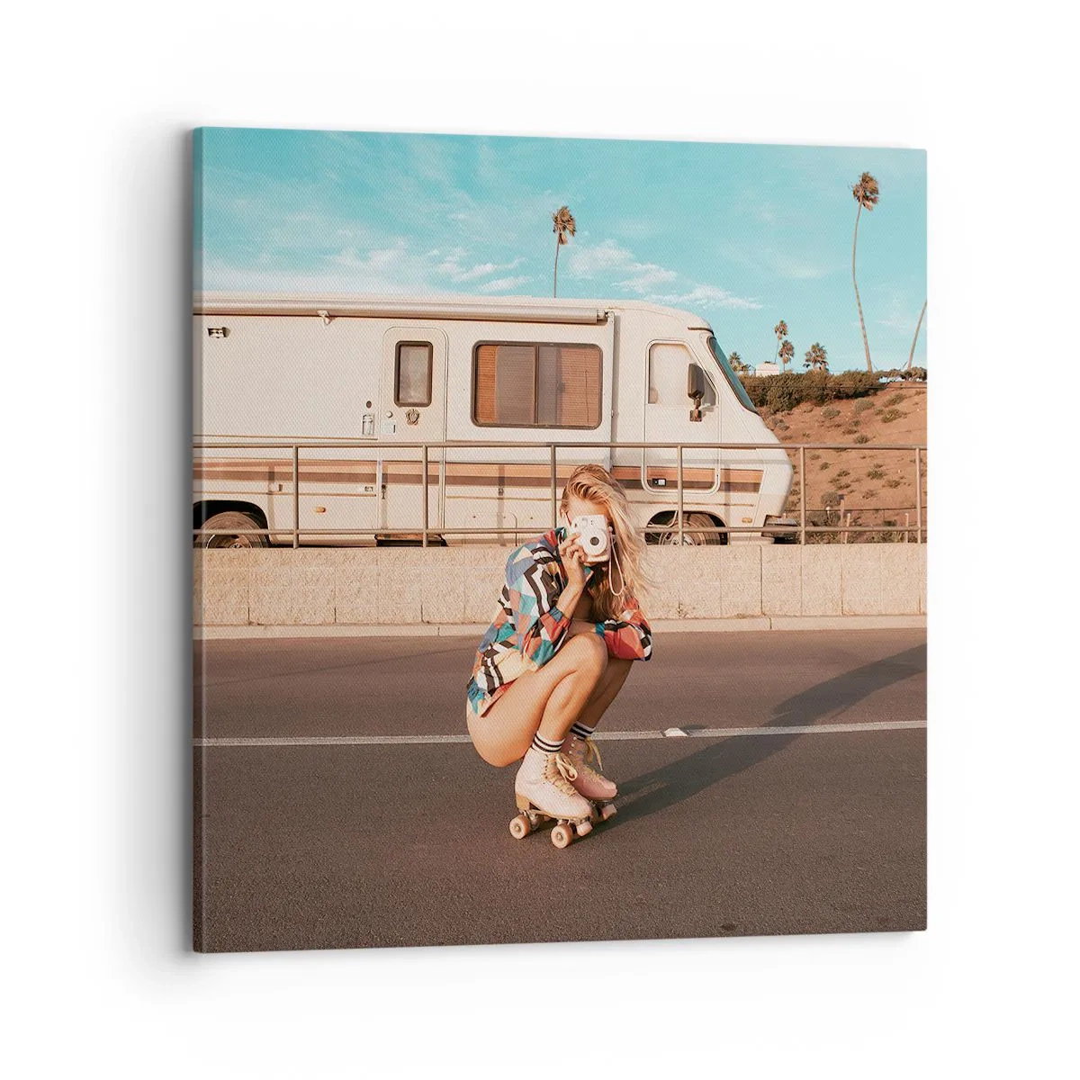 Tablou pe pânză - Zâmbiți, vă rog! - 70x70 cm