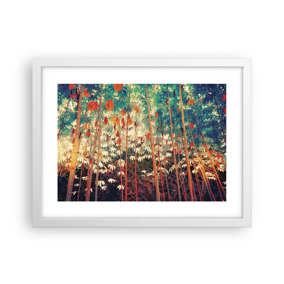 Poster în ramă albă - Viața secretă a frunzelor - 40x30 cm