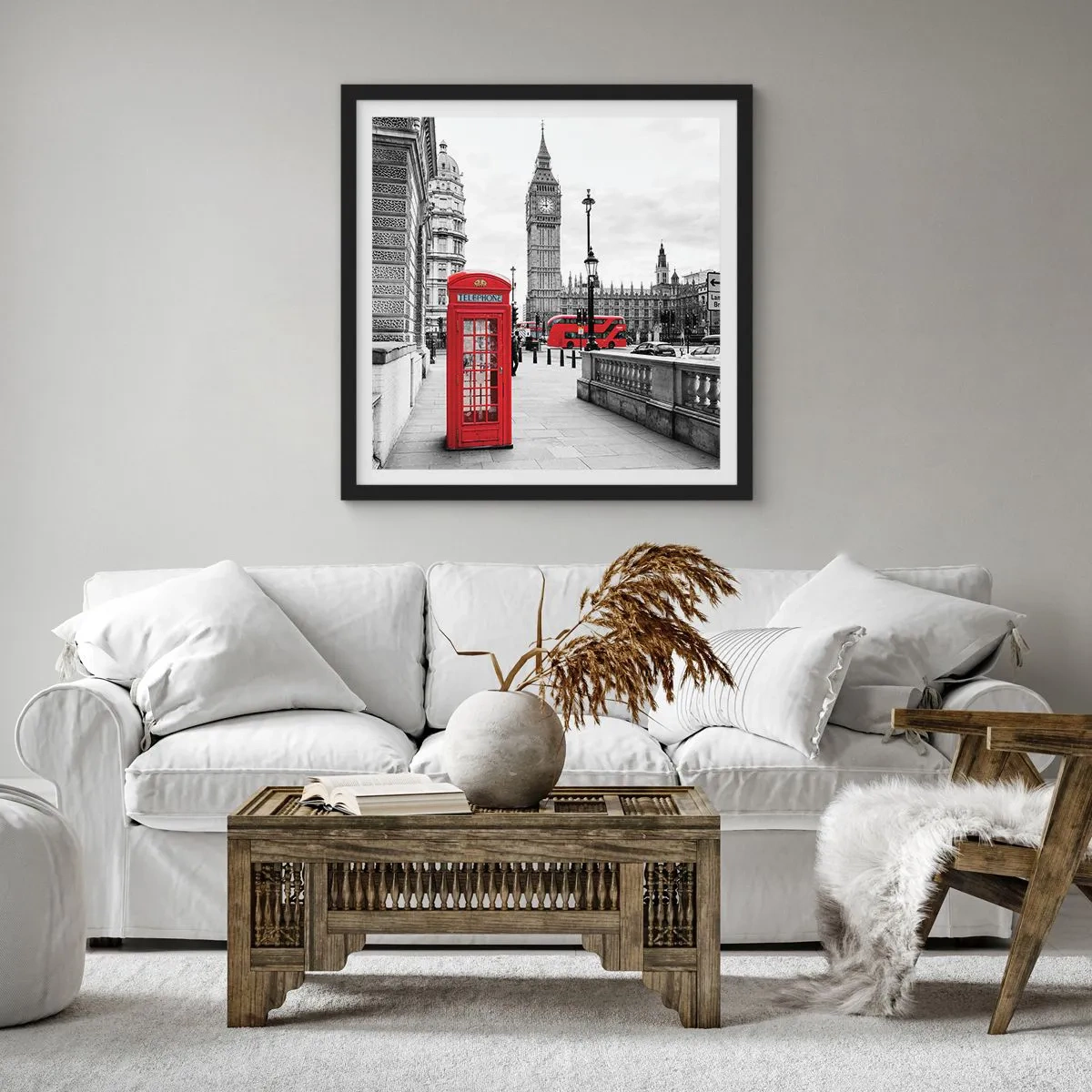 Poster în ramă neagră - Fără îndoială, Londra - 30x30 cm